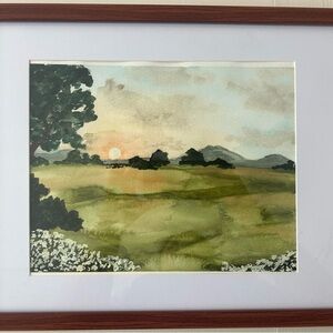 Hand painted Landscape Watercolor Painting